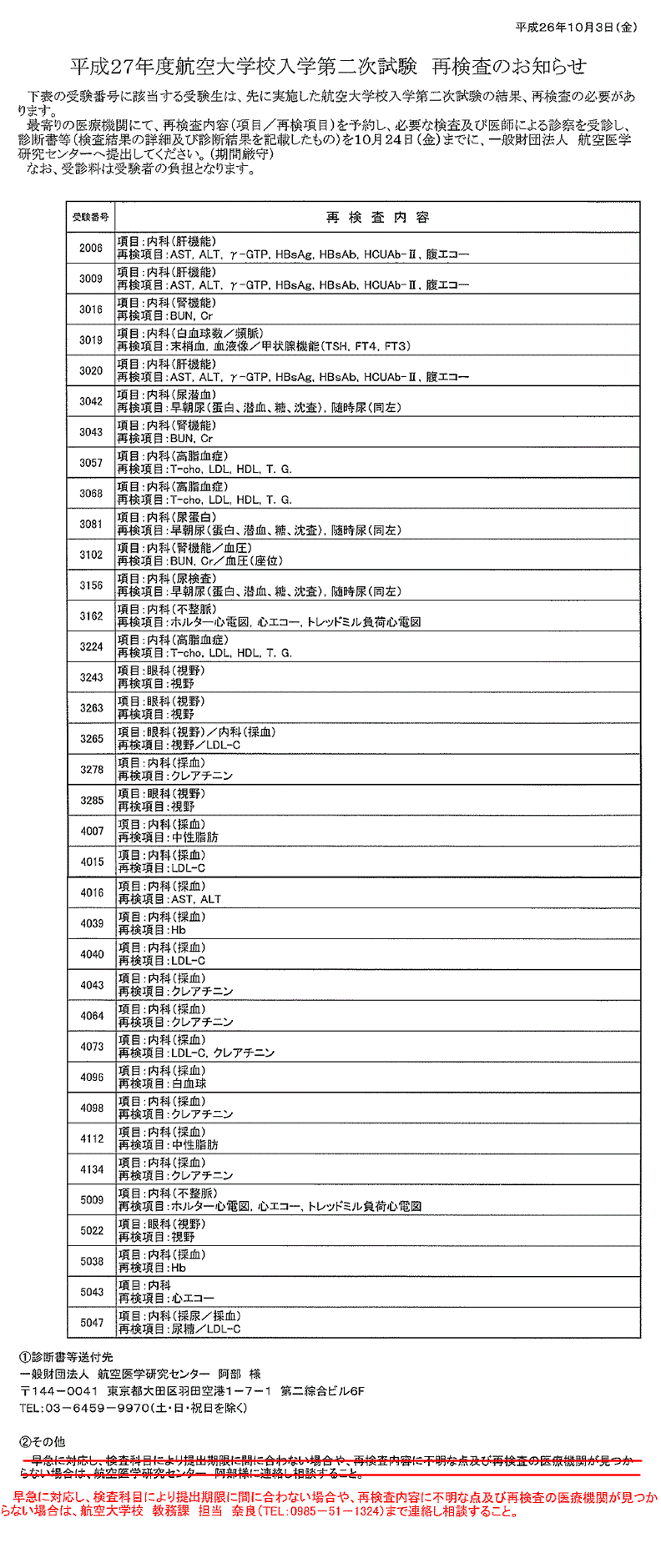 航空大学校二次試験対策 航空身体検査マニュアル